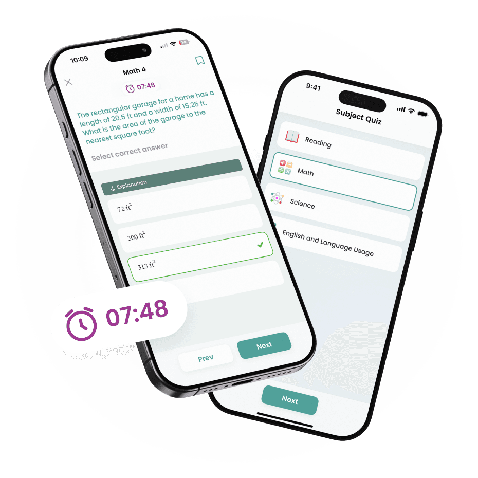 Timed full-length ATI TEAS practice test interface